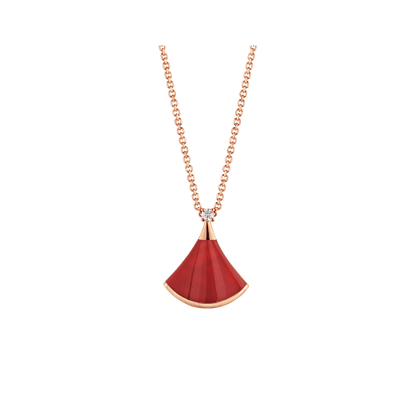 [AuraEcho Jewelry]DREAM NECKLACE CARNELIAN 1 DIAMOND